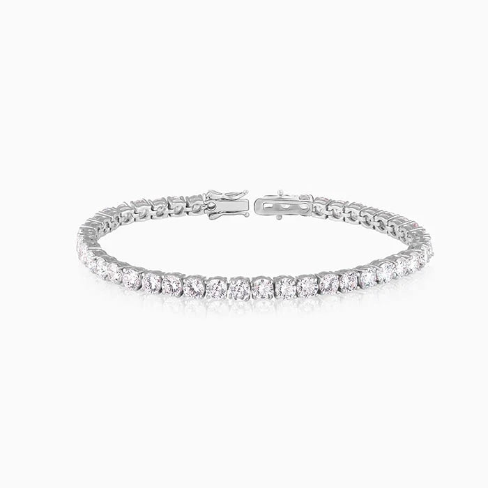 Silver Sparkly Elegant Tennis Bracelet