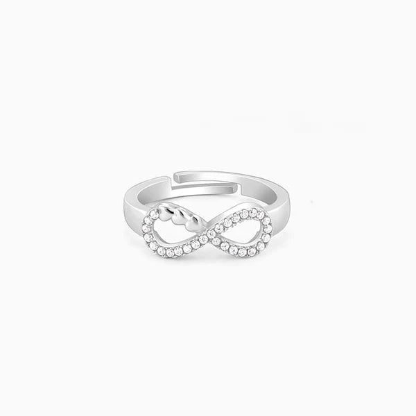 Silver Infinity Heart Ring