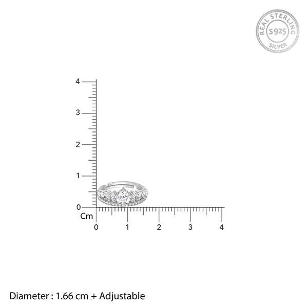 Silver Queen Crown Ring